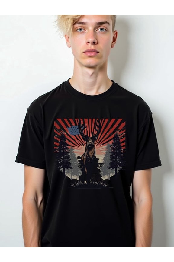 American Wilderness Buck Tee men's t shirt black 2026 elegantly Hip-hop streetwear Soft and comfortable Classic Unisex Shirt Graphic Tee tshirts