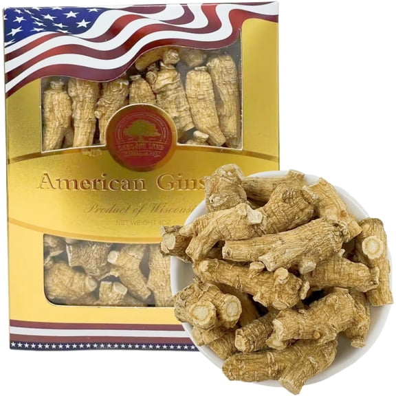 American Wisconsin Farmed Ginseng Root  Cultivated Wisconsin American Ginseng Energy for Men  Women 4oz Box