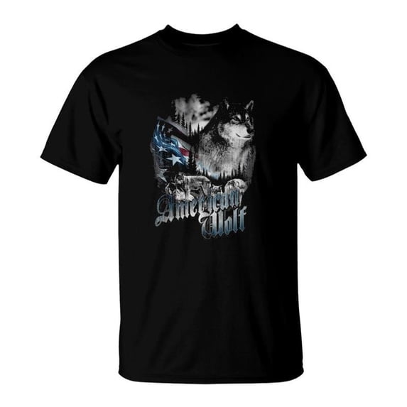 American Wolf Flag 4Th Of July Distress Usa Patriotic TShirt - Walmart.com