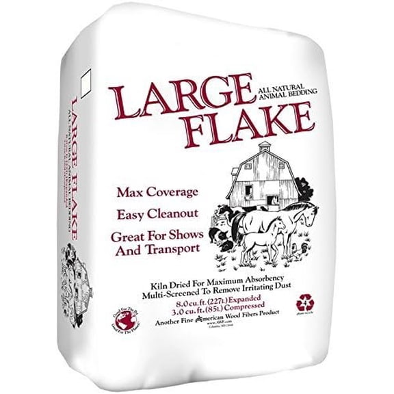 American Wood 25504 Fibers Flake Large Shaved Wood Bedding