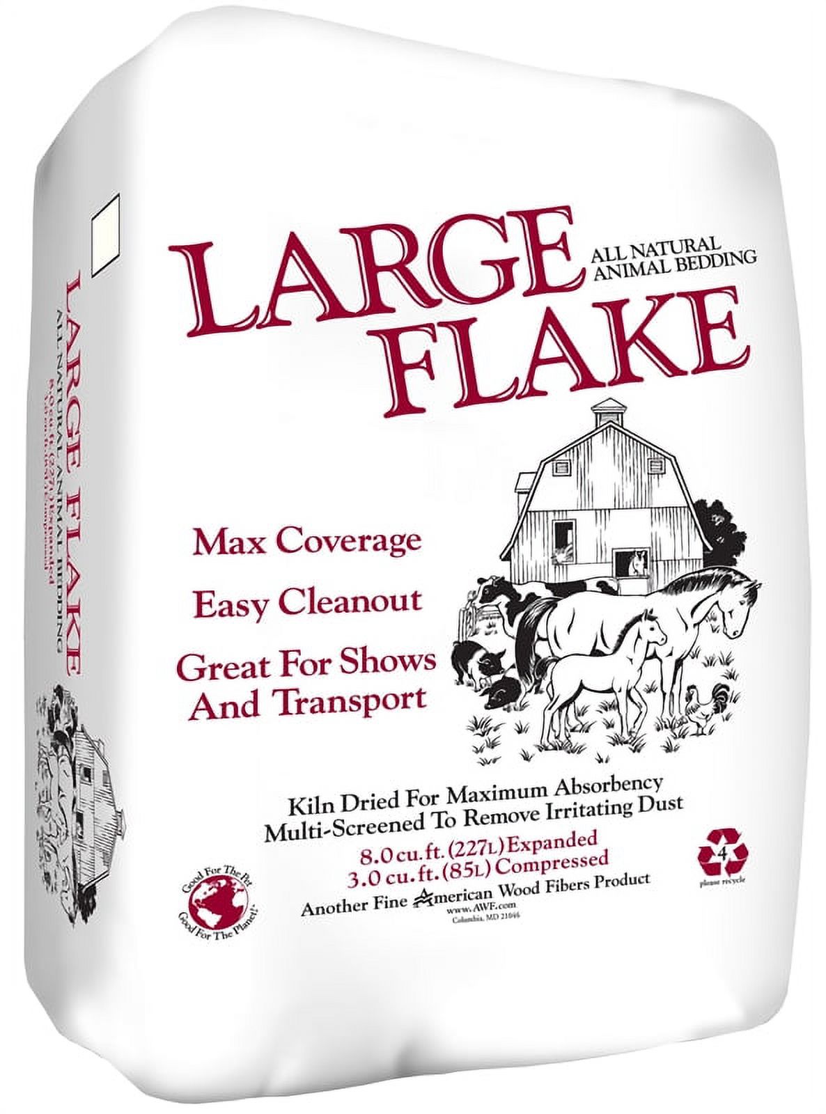 American Wood Fibers LARGE FLAKE Large Shaved Wood Bedding, 3Cu. Ft