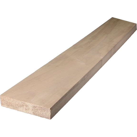 American Wood Moulding WH-1X4X4 Hardwood Board White - 1 x 4 x 4