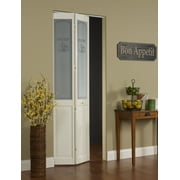 American Wood Pantry Glass Bifold Door, 30-in. x 80-in., Unfinished Pine