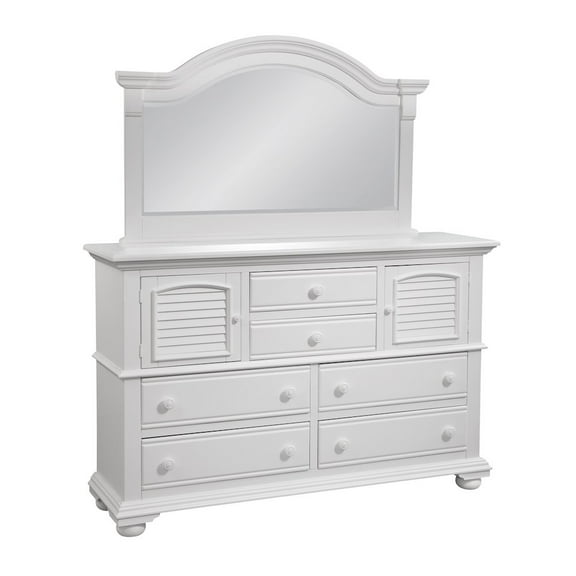 American Woodcrafters Cottage Traditions High Dresser - White Cottage
