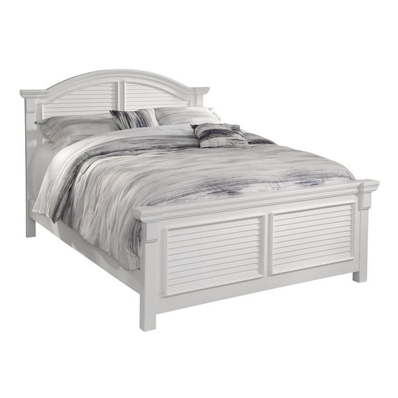 American Woodcrafters Cottage Traditions Queen Bed - White Cottage