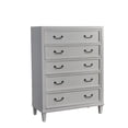 thumbnail image 1 of American Woodcrafters Dunescape Wood 5-drawer Chest in Antiqued Silver/White, 1 of 2
