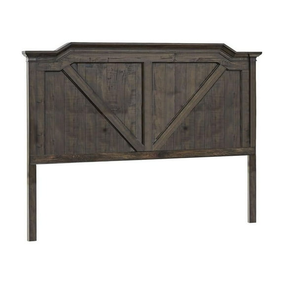 American Woodcrafters Farmwood Rustic Brown Wood Queen Panel Headboard
