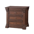 thumbnail image 1 of American Woodcrafters Kestrel Hills Tobacco Brown Wood 3-drawer Nightstand, 1 of 5
