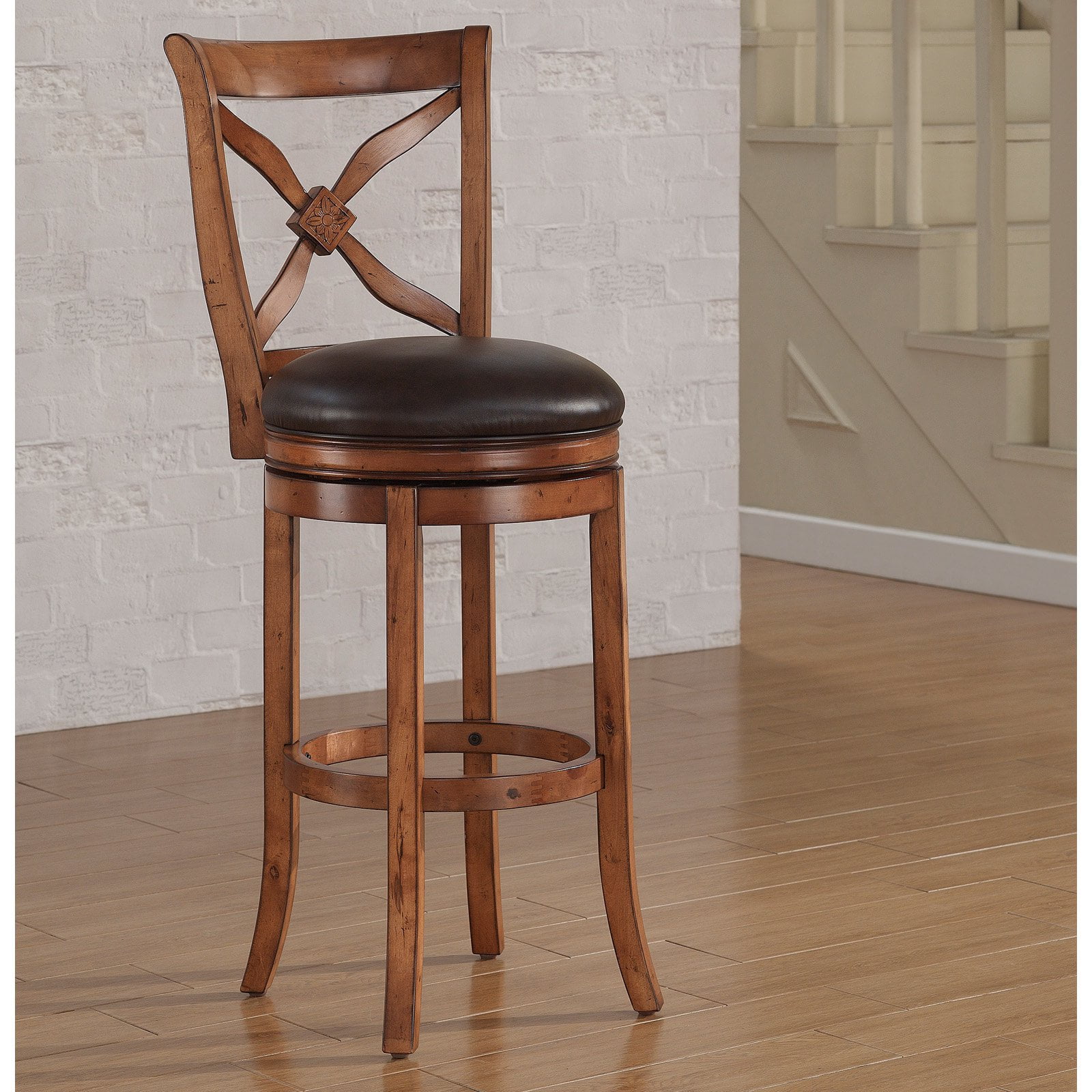 American Woodcrafters Provence Bar Stool Light Oak Walmart