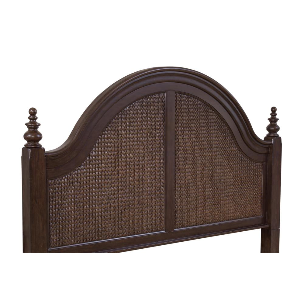 American Woodcrafters Rodanthe 66"W Queen Woven Wood Headboard in Tobacco Brown