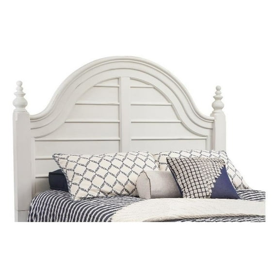 American Woodcrafters Rodanthe Dove White King Wood Panel Headboard