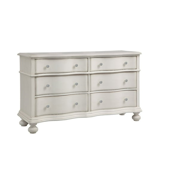American Woodcrafters Rodanthe Dove White Six-drawer Wood Bureau