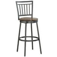 thumbnail image 1 of American Woodcrafters Stockton 30" Metal Swivel Stool - Slate Grey - Golden Oak Seat, 1 of 11