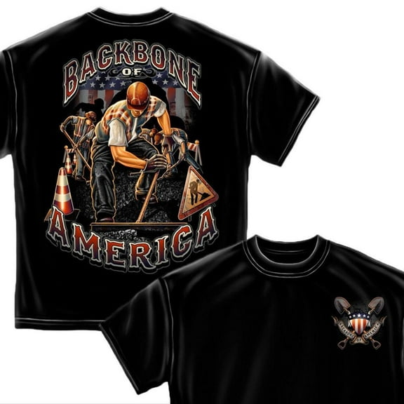 American Worker American Laborer T-shirt by , Black