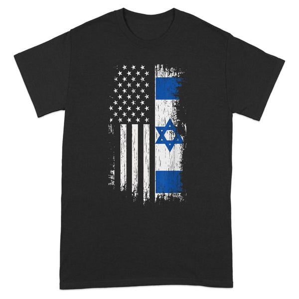 American and Israeli Flag TShirt, Patriotic Shirt for Men and Women