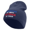 thumbnail image 1 of American by Birth Veteran by Choice Embroidered 8 inch Acrylic Short Beanie - Navy OSFM, 1 of 5