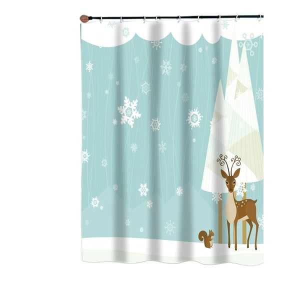 American crafts Forest Friends Fabric Shower Curtain - 70" X 72"