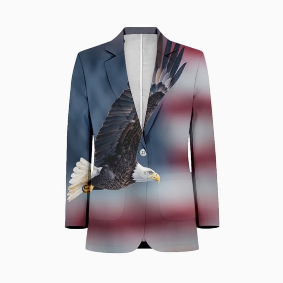 American eagle, American flag Customized Men's Suits full man Shawl Collar Gentleman Suits for Wedding Business