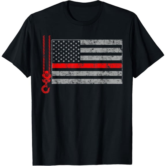 American flag Crane Operator T-Shirt men and women can wear, black, white, gifts