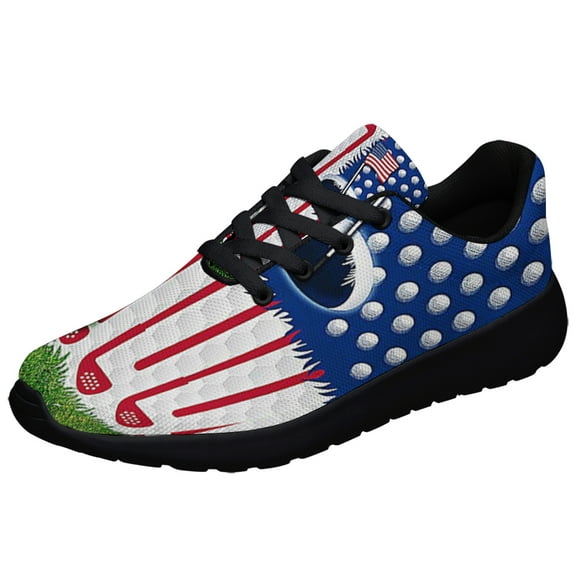 American flag Golf Shoes Sneakers Black Size 3.5