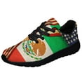 thumbnail image 1 of American flag Grown With Mexican Roots Shoes Sneakers for Women Men Black Size 4, 1 of 7