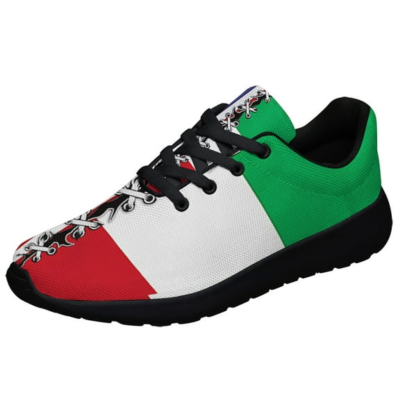 American flag Italian Italian Roots Family Heritage Shoes Sneakers Black Size 8