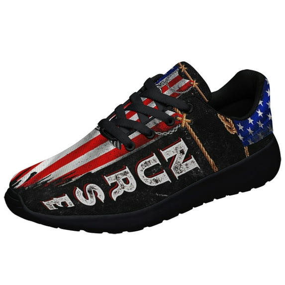 American flag Nurse Shoes Sneakers for Women Men Black Size 11