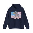 thumbnail image 1 of American flag w/ majestic bald eagle Heavy Blend Hooded Sweatshirt, 1 of 11