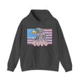 thumbnail image 1 of American flag w/ majestic bald eagle Heavy Blend Hooded Sweatshirt, 1 of 11