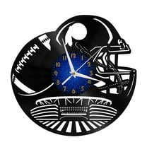 American football 2 Vinyl Record Wall Clock for Kitchen Wall Decor Wall Art Gift for Lover Gift Idea for a Best Friend(B)