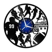 American football 3 Vinyl Record Wall Clock for Kitchen Wall Decor Wall Art Gift for Lover Gift Idea for a Best Friend(B)