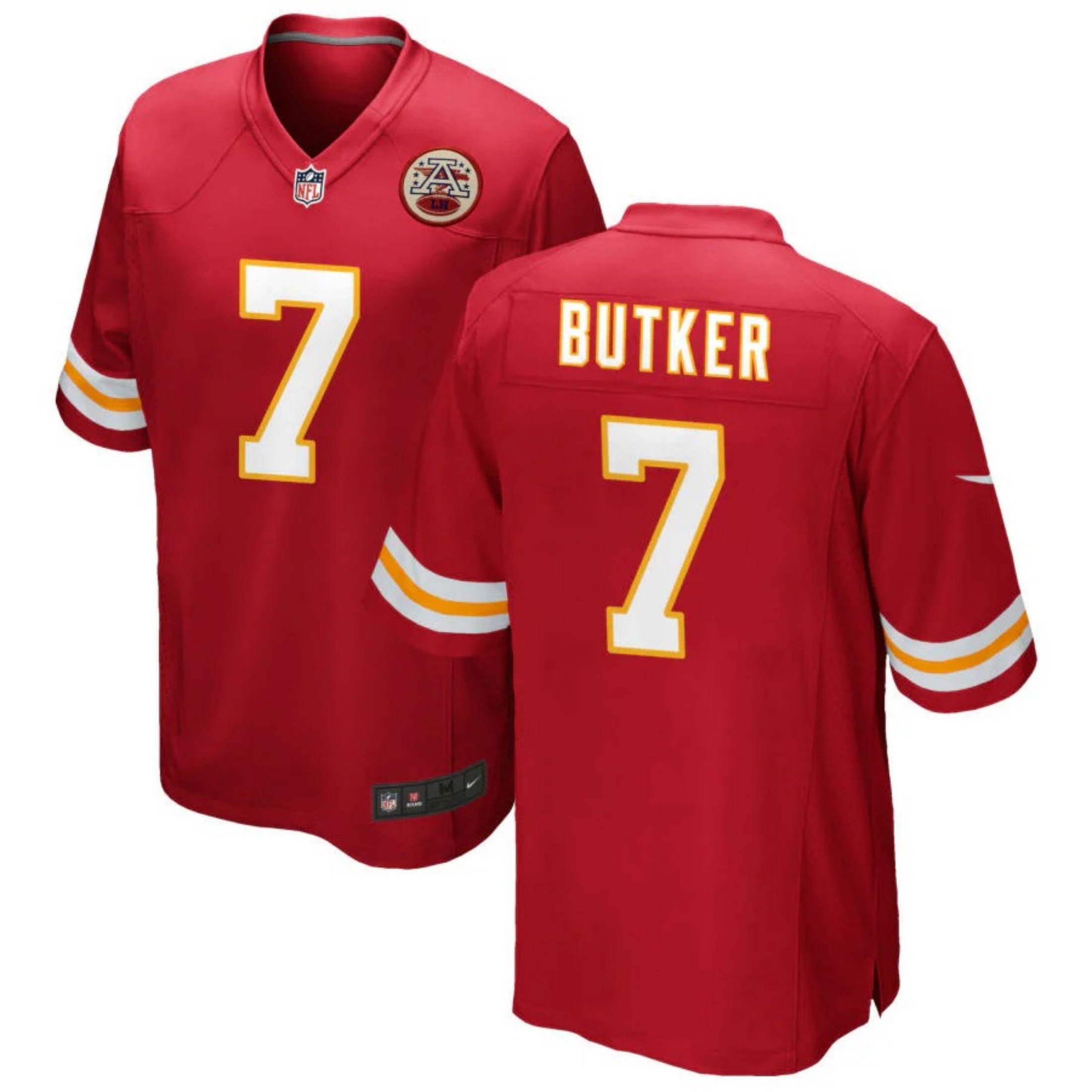 American football 7 Men's Kansas_Cit_Chief_s Harrison Butker Red
