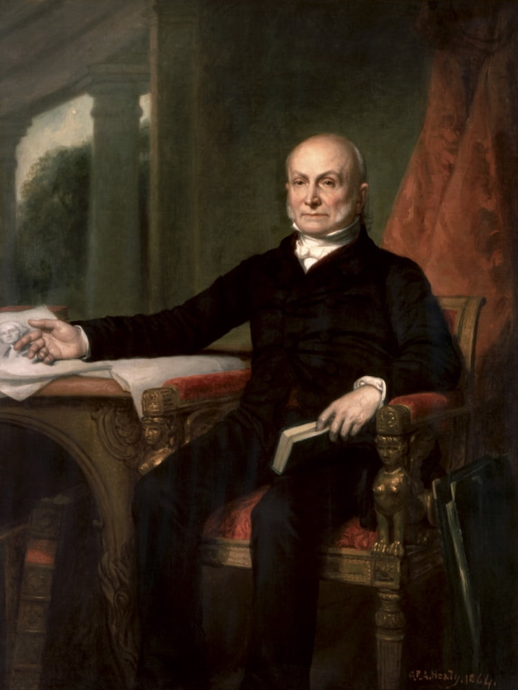 American history painting of President John Quincy Adams Canvas Art - John ParrotStocktrek Images (25 x 33)