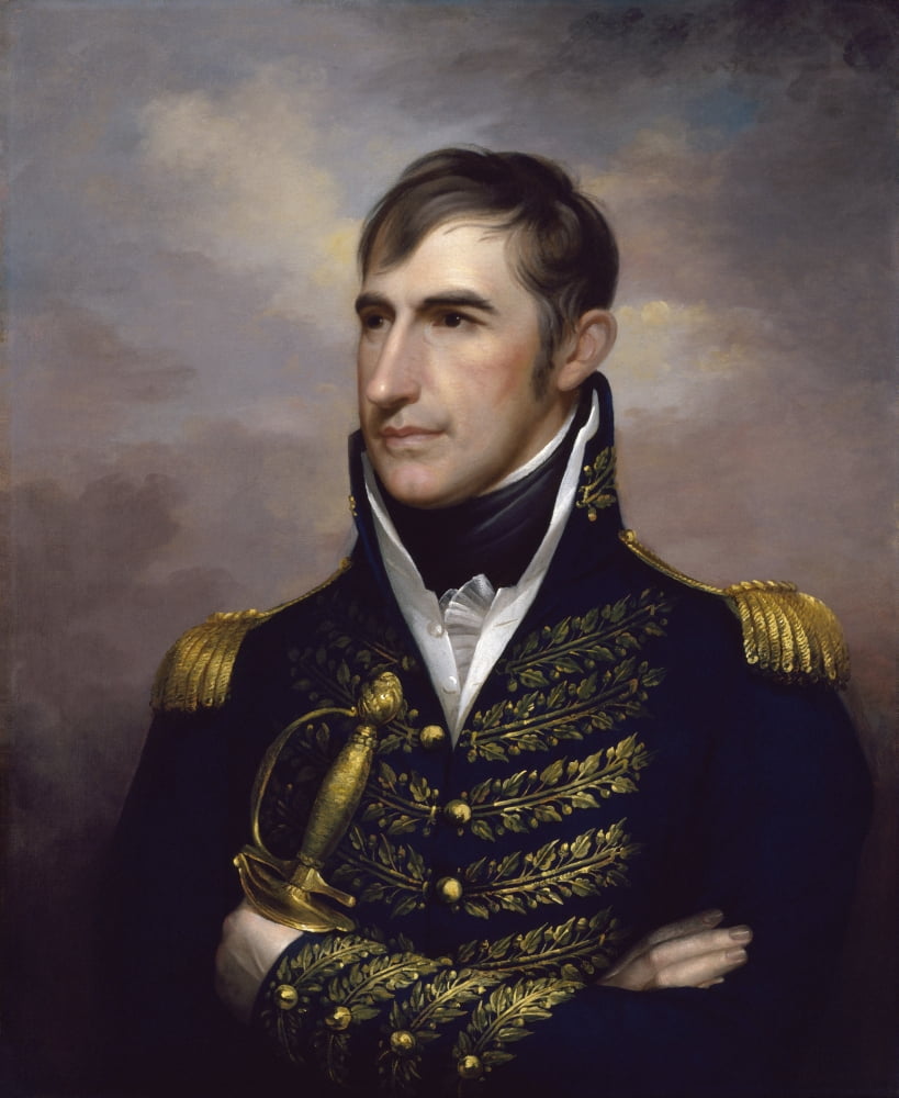 American history painting of President William Henry Harrison Canvas Art - John ParrotStocktrek Images (26 x 32)