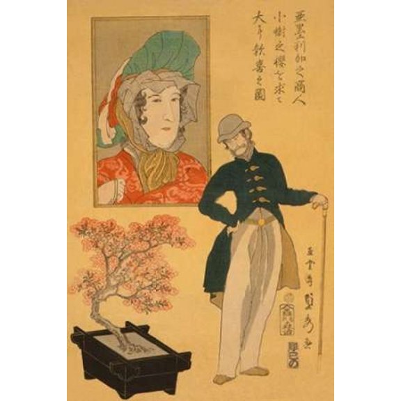 American merchant delighted with miniature cherry tree