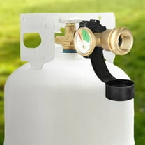 American-style adapter with pressure gauge/ Propane Tank Adapter Propane Gauge For 100 Lb Propane Tank Fit Pol To Qcc1 Propane Tank Adapter Pol To Qcc1 / Type Old To New Connection Type Solid Brass