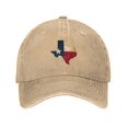 thumbnail image 1 of American ​texas Flag Baseball Cap Vintage Soft Washed Denim,Golf Dad Hat Adjustable Trucker Hats for Men Women Unisex Adult,Natural, 1 of 6
