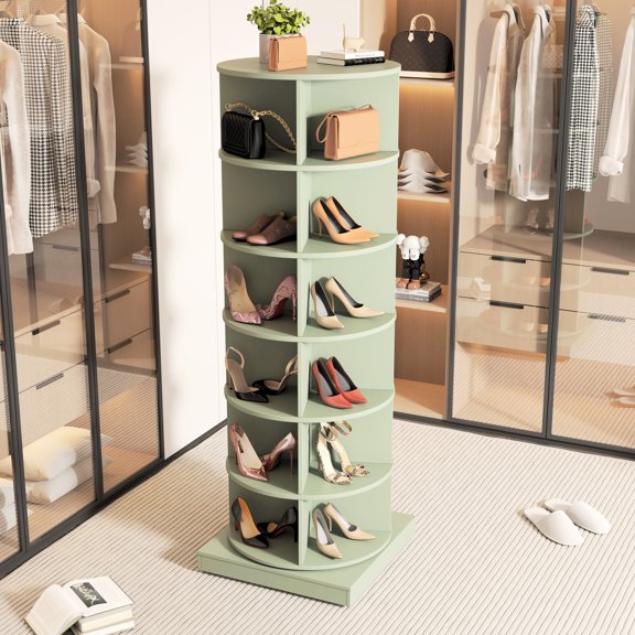 American traditional green 360 - degree - Holds up to 24 shoe pairs - For whole - family use - Creates a clean home