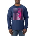 thumbnail image 1 of AmericanFlag Awareness Mens Long Sleeve Shirt, Navy, 2XL, 1 of 3