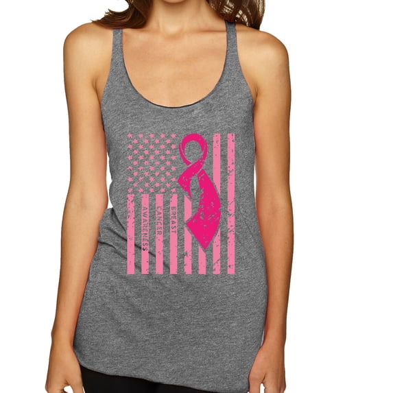 AmericanFlag Awareness Tri-Blend Racerback Tank Top, Premium Heather, Large