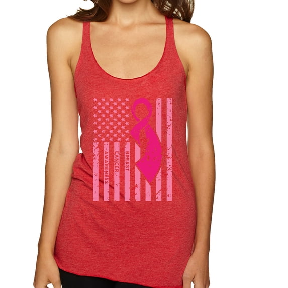 AmericanFlag Awareness Tri-Blend Racerback Tank Top, Vintage Red, X-Large
