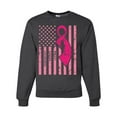 thumbnail image 1 of AmericanFlag Awareness Unisex Crewneck Graphic Sweatshirt, Heather Black, Small, 1 of 1