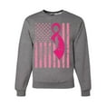 thumbnail image 1 of AmericanFlag Awareness Unisex Crewneck Graphic Sweatshirt, Heather Grey, Small, 1 of 3