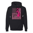 thumbnail image 1 of AmericanFlag Awareness Unisex Graphic Hoodie Sweatshirt, Black, Small, 1 of 3
