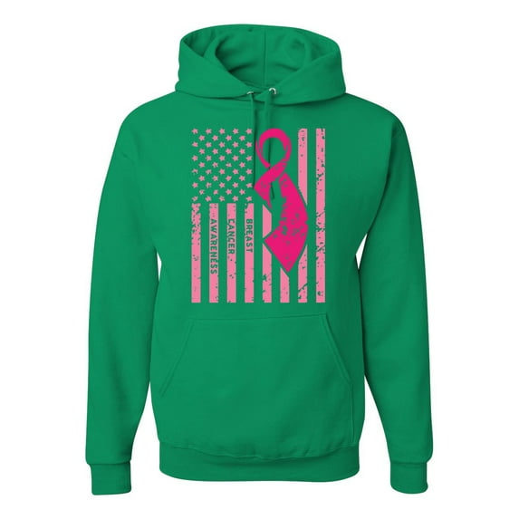 AmericanFlag Awareness Unisex Graphic Hoodie Sweatshirt, Kelly, 2XL