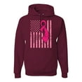 thumbnail image 1 of AmericanFlag Awareness Unisex Graphic Hoodie Sweatshirt, Maroon, 2XL, 1 of 3