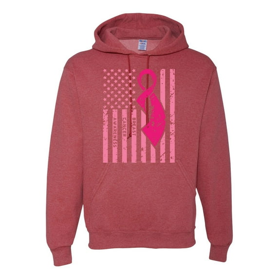 AmericanFlag Awareness Unisex Graphic Hoodie Sweatshirt, Vintage Heather Red, 3XL