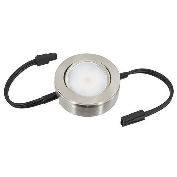 AmericanLighting MVP-1-NK-B Dimmable LED Puck Light with 6 in. Lead Wire, 4 Watt - 120 V AC, Nickel