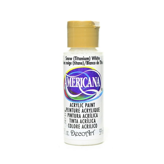 Americana Acrylic Paints snow white, 2 oz. (pack of 8)