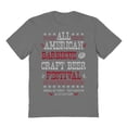 thumbnail image 1 of Americana All American Bbq Graphic Charcoal Men's Cotton T-Shirt, 1 of 1